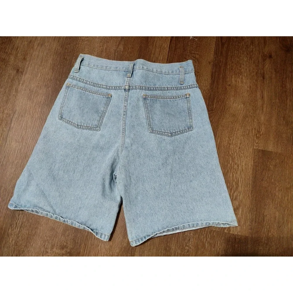 Vintage Mickey Unlimited Denim Shorts Adult Medium Disney Jerry Leigh Embroider‎
